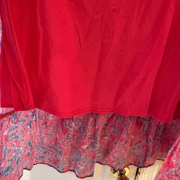 Chaps Denim Brand Floral Skirt, Medium - Picture 6 of 8